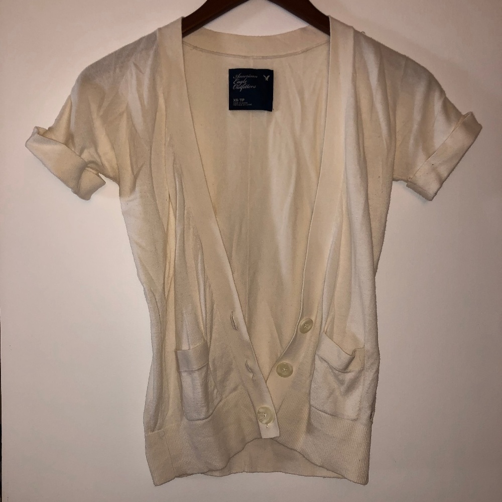 American Eagle V Neck Cardigan with Buttons